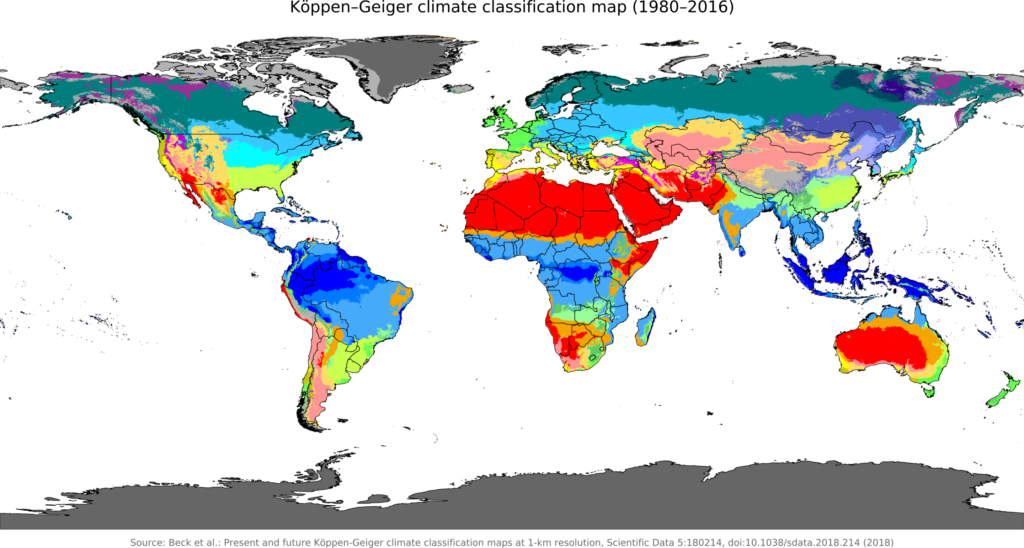 Mediterranean Climate Why It S Great For Winegrowing FredSwan Wine   2880px Koeppen Geiger Climate Classification Map 1024x548 